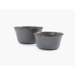 Barebones Bols à Mélanger En Émail - 2 Pièces - Gris Pierre -Fishing Shop barebones bols a melanger en email 2 pieces gris pierre 4