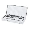 MPM Cuisinière à Gaz Portable Pour Le Camping Avec 2 Feux Couvercle Smile -Fishing Shop cuisiniere a gaz portable pour le camping avec 2 feux couvercle smile