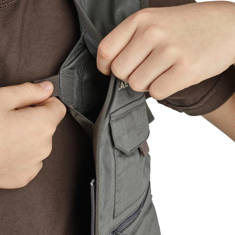 Gilet De Pêche Junior - FV 100 S Kaki 7 Gilet De Pêche Junior - FV 100 S Kaki – Image 5