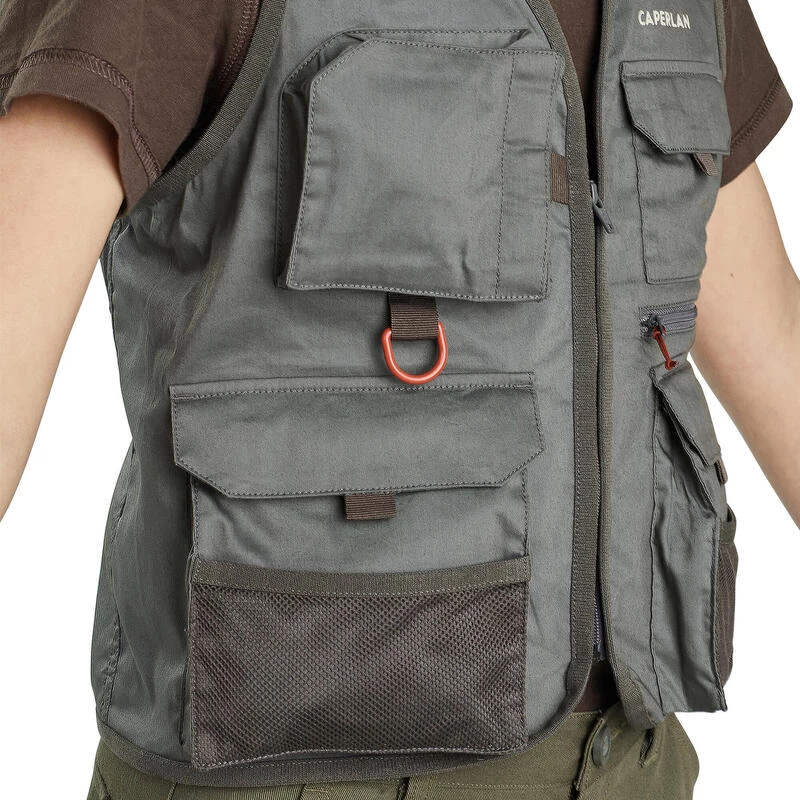 Gilet De Pêche Junior - FV 100 S Kaki 8 Gilet De Pêche Junior - FV 100 S Kaki – Image 6