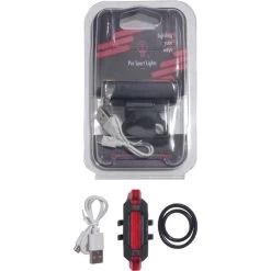 Kit D'éclairage LED Pour Vélo - Feu Avant Et Feu Arrière - 300 & 20 Lumens -Fishing Shop kit declairage led pour velo feu avant et feu arriere 300 and 20 lumens 3
