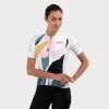 Maillot Vélo Manches Courtes Femme Cyclisme M2 Pinerolo Blanc
