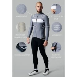 Maillot Vélo Route Hiver Homme - Imperméable & Coupe-vent – Vêtements Vélo -Fishing Shop maillot velo route hiver homme impermeable and coupe vent vetements velo 5