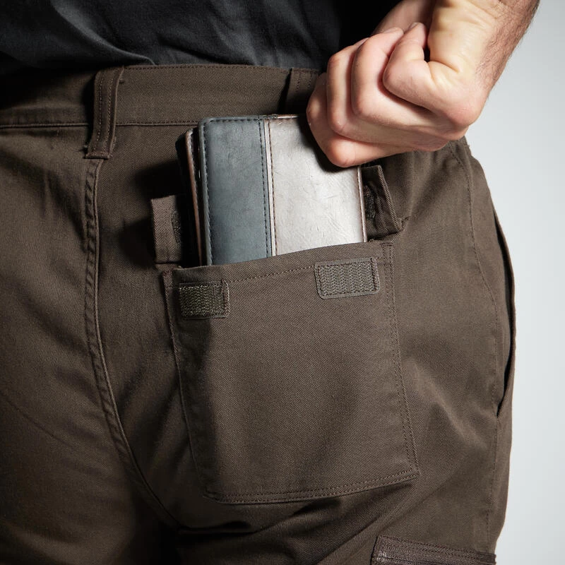 PANTALON CARGO RESISTANT STEPPE 300 MARRON 10 PANTALON CARGO RESISTANT STEPPE 300 MARRON – Image 8