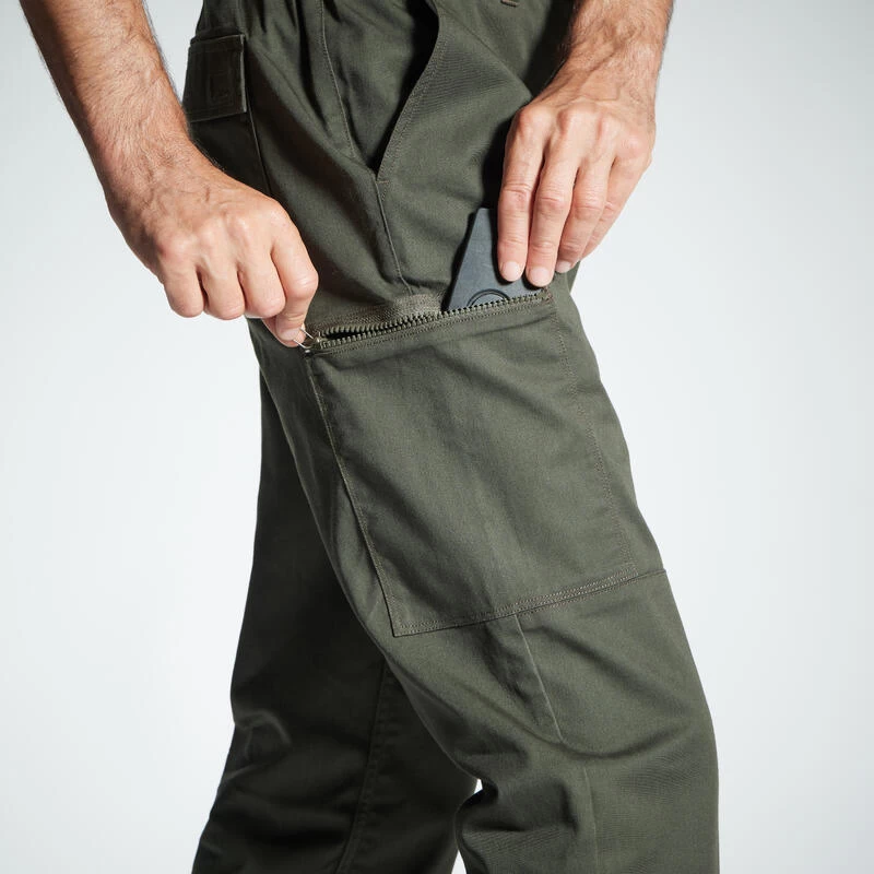 PANTALON CARGO RESISTANT STEPPE 300 VERT 6 PANTALON CARGO RESISTANT STEPPE 300 VERT â Image 4
