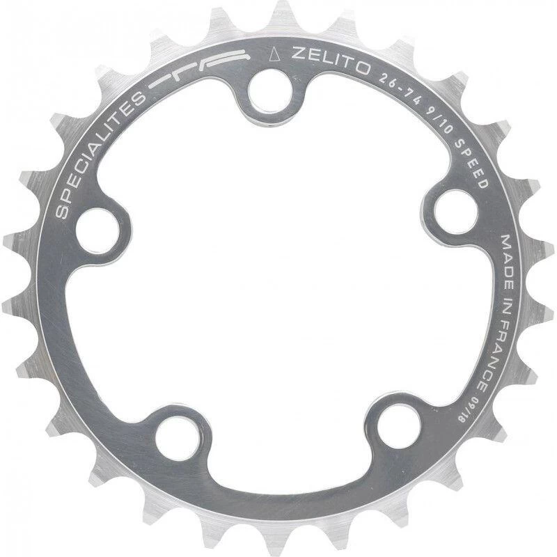 PLATEAU Diam 74 28 Dents 5 Branches INTERIEUR ZELITO Triple 9/10V Argent 3 PLATEAU Diam 74 28 Dents 5 Branches INTERIEUR ZELITO Triple 9/10V Argent