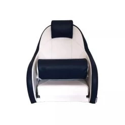 SIÈGE PILOTE DELUXE - BLANC / BLEU -Fishing Shop siege pilote deluxe blanc bleu 2