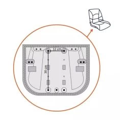 SIÈGE PILOTE DELUXE - BLANC / BLEU -Fishing Shop siege pilote deluxe blanc bleu 5