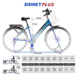 Vélo Ville Électrique Urbanbiker Sidney PLUS, Bleu, 26¨,540 Wh (15Ah 48V) 15 Vélo Ville Électrique Urbanbiker Sidney PLUS, Bleu, 26¨,540 Wh (15Ah 48V) -Fishing Shop velo ville electrique urbanbiker sidney plus bleu 26540 wh 15ah 48v 6